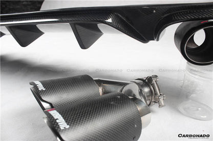 Carbonado 2015-2020 Lexus GS & GSF AM Style Carbon Fiber Rear Lip With exhaust tips