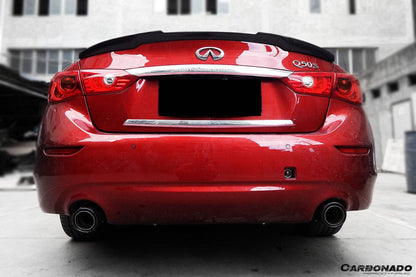 Carbonado 2014-2024 Infiniti Q50 Sedan RW Style Carbon Fober Trunk Spoiler