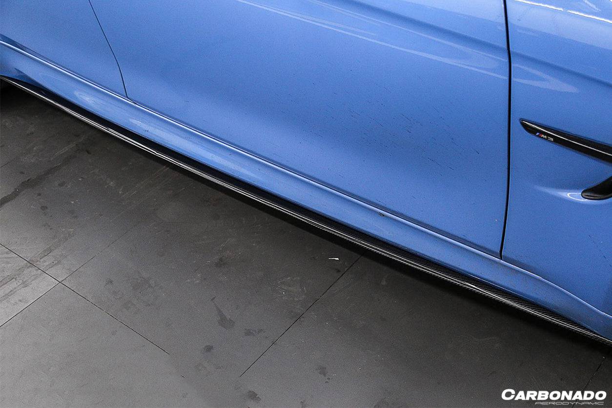 Carbonado MP Style Carbon Fiber Side Skirts Under Board | 2014-2020 BMW M4/M3