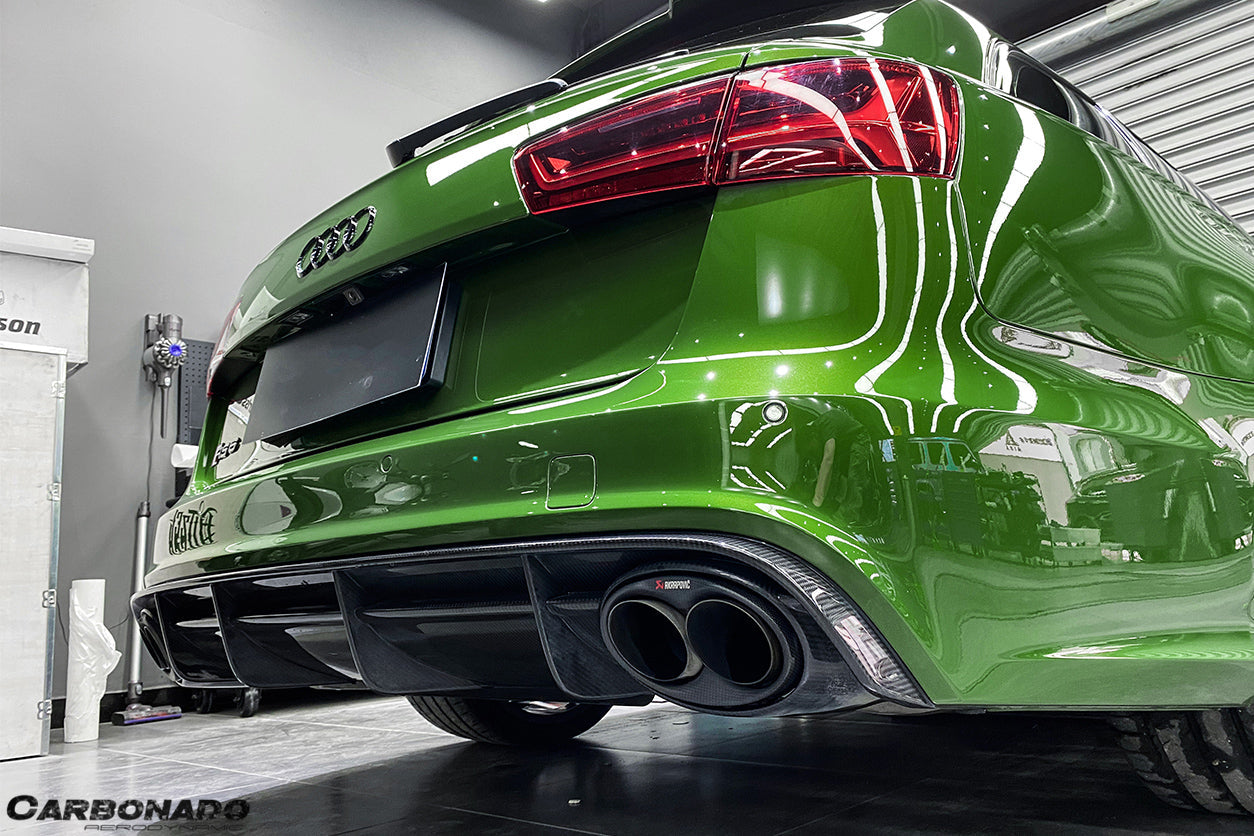 Divisor de tapa trasera de fibra de carbono estilo MN para Audi RS6 Avant Carbonado 2013-2018