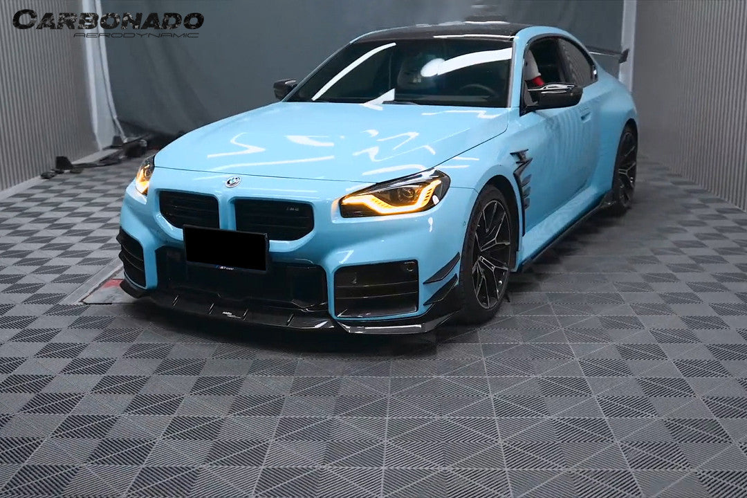 Carbonado AD Style Dry Carbon Fiber Front Splitter Lip | 2021-2024 BMW M2 G87