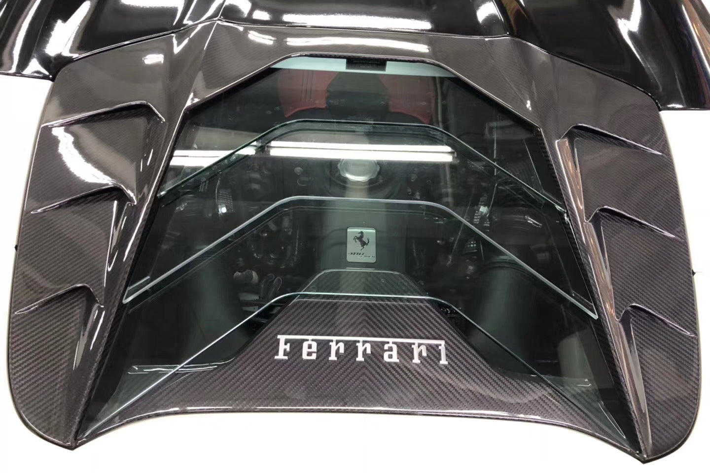 Carbonado 2015-2019 Ferrari 488 Spider MSY Style Carbon Fiber Engine Hood