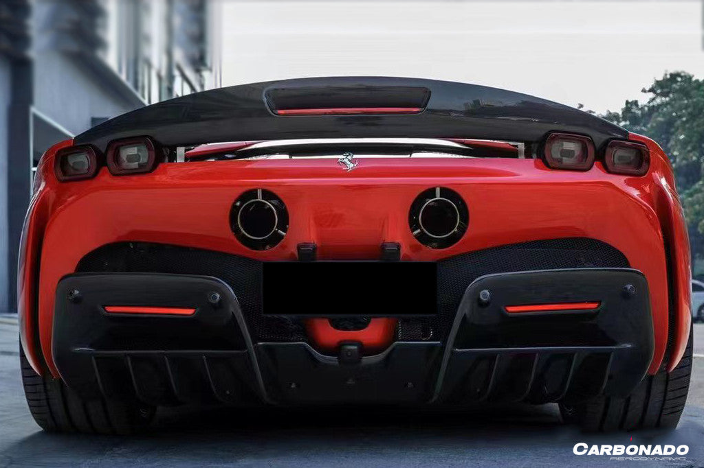 Carbonado OE Style Autoclave Carbon Fiber Rear Diffuser | 2020-UP Ferrari SF90 Stradale