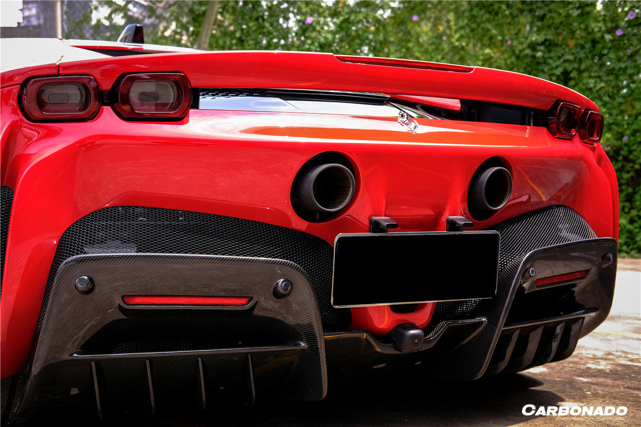 Carbonado OE Style Autoclave Carbon Fiber Rear Diffuser | 2020-UP Ferrari SF90 Stradale