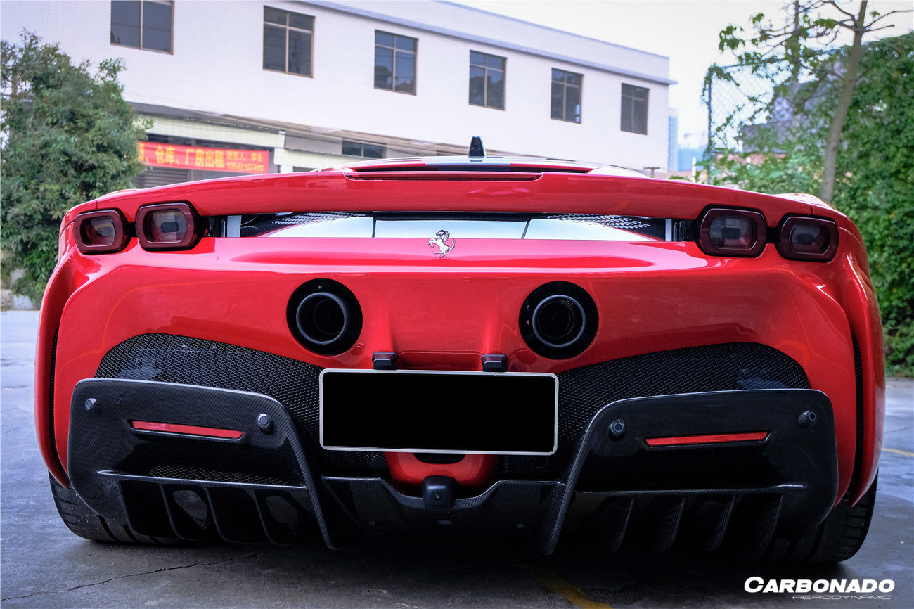 Carbonado OE Style Autoclave Carbon Fiber Rear Diffuser | 2020-UP Ferrari SF90 Stradale