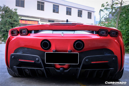 Carbonado OE Style Autoclave Carbon Fiber Rear Diffuser | 2020-UP Ferrari SF90 Stradale