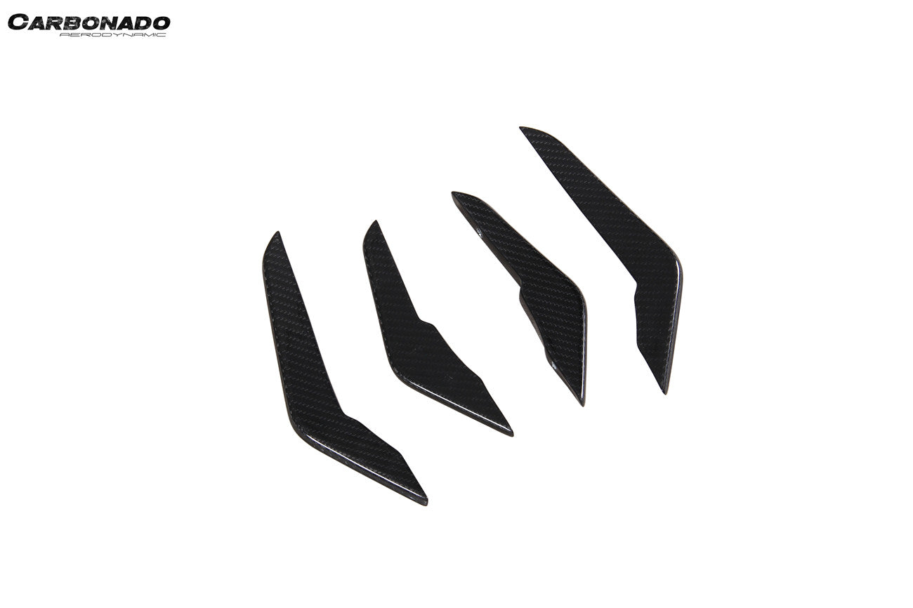 Canards delanteros de fibra de carbono seca estilo AD para Audi RS3 8Y.0 Sedán y Sportback Carbonado 2021-2024