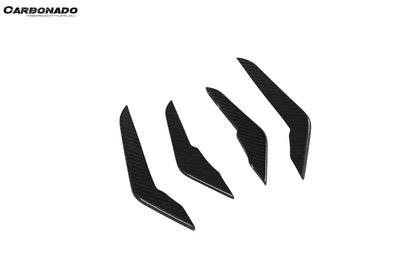 Canards delanteros de fibra de carbono seca estilo AD para Audi RS3 8Y.0 Sedán y Sportback Carbonado 2021-2024