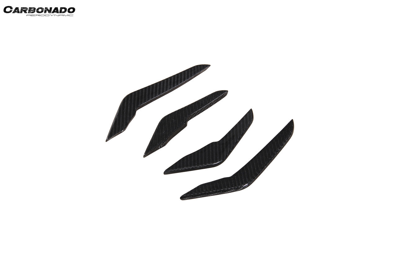 Canards delanteros de fibra de carbono seca estilo AD para Audi RS3 8Y.0 Sedán y Sportback Carbonado 2021-2024
