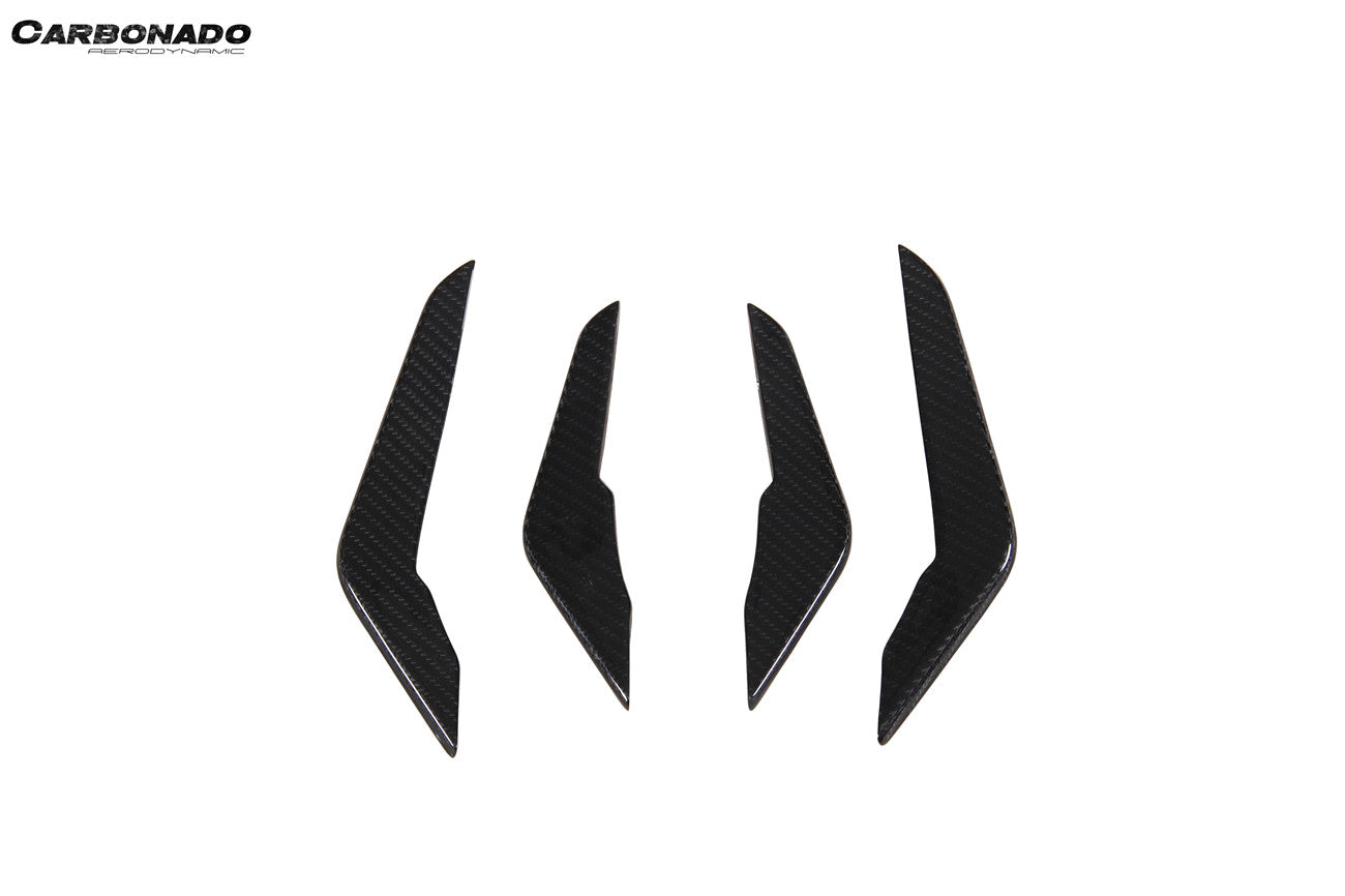 Canards delanteros de fibra de carbono seca estilo AD para Audi RS3 8Y.0 Sedán y Sportback Carbonado 2021-2024