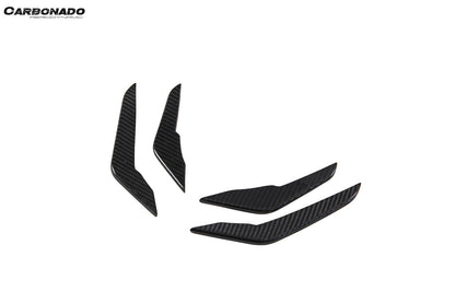 Canards delanteros de fibra de carbono seca estilo AD para Audi RS3 8Y.0 Sedán y Sportback Carbonado 2021-2024