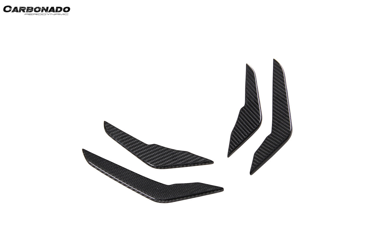 Canards delanteros de fibra de carbono seca estilo AD para Audi RS3 8Y.0 Sedán y Sportback Carbonado 2021-2024