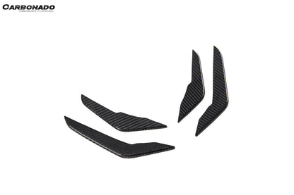 Canards delanteros de fibra de carbono seca estilo AD para Audi RS3 8Y.0 Sedán y Sportback Carbonado 2021-2024