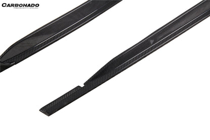 Carbonado 2021-2024 Audi RS3 8Y.0 Sportback AD Style Dry Carbon Fiber Side Skirts