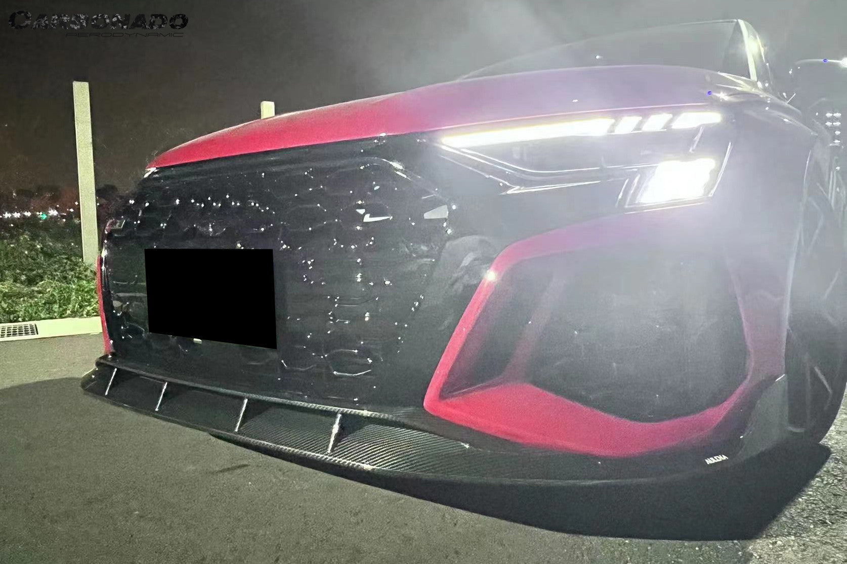 Carbonado 2021-2024 Audi RS3 8Y.0 Sedan And Sportback AD Style Dry Carbon Fiber Front Lip
