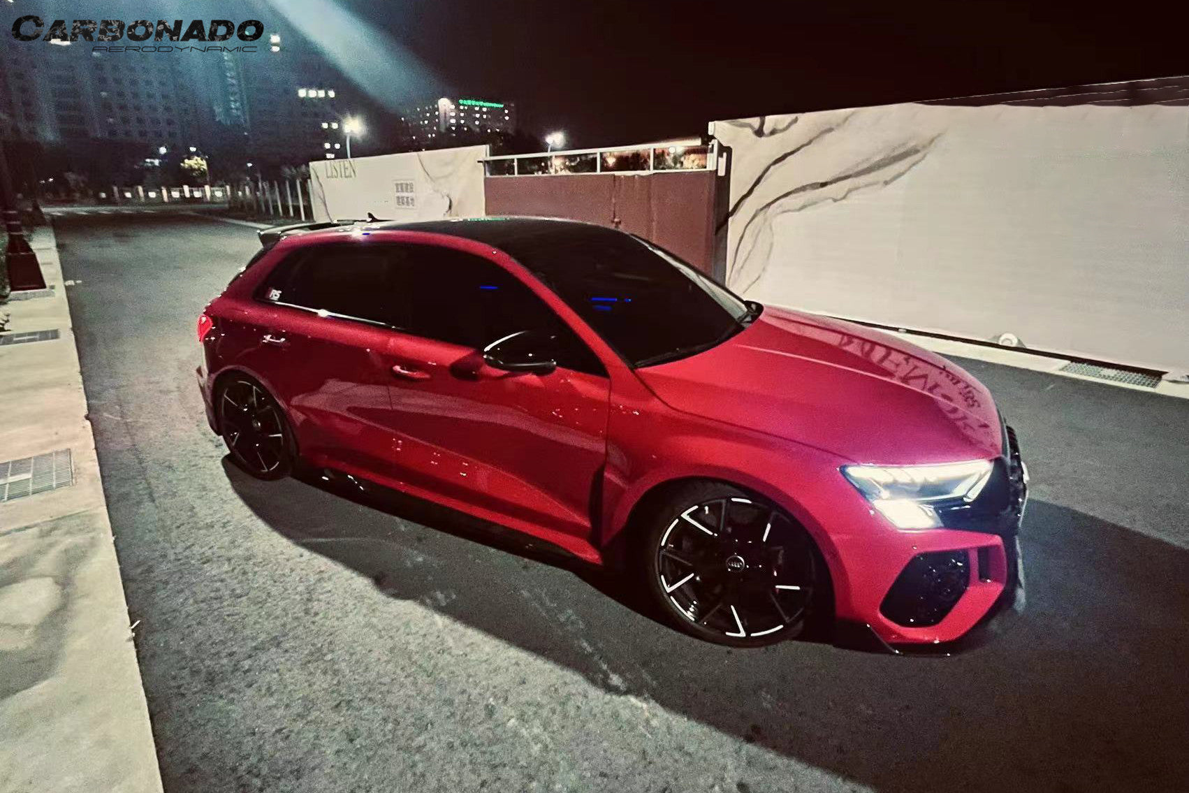 Carbonado 2021-2024 Audi RS3 8Y.0 Sportback AD Style Dry Carbon Fiber Side Skirts