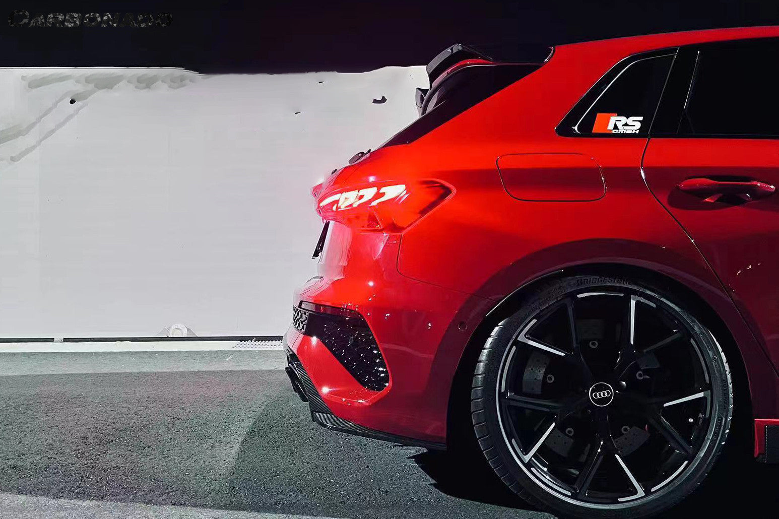 Carbonado 2021-2024 Audi RS3 8Y.0 Sportback AD Style Dry Carbon Fiber Rear Diffuser lip