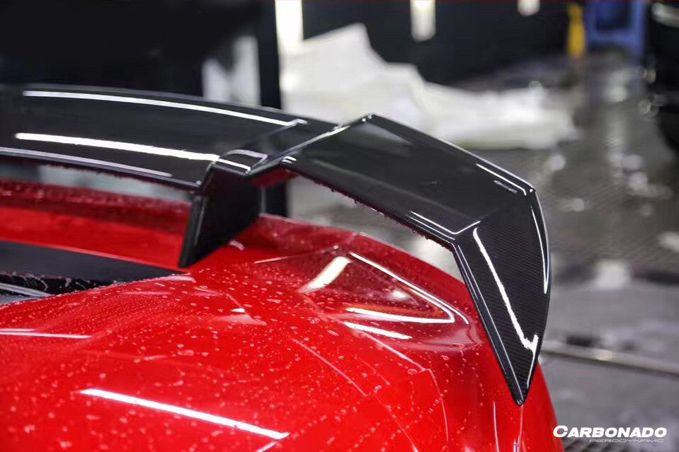 Carbonado 2015-2025 Lamborghini Huracan LP610   LP580   Evo   Tecnica MSY Style Carbon Fiber Trunk Spoiler Wing