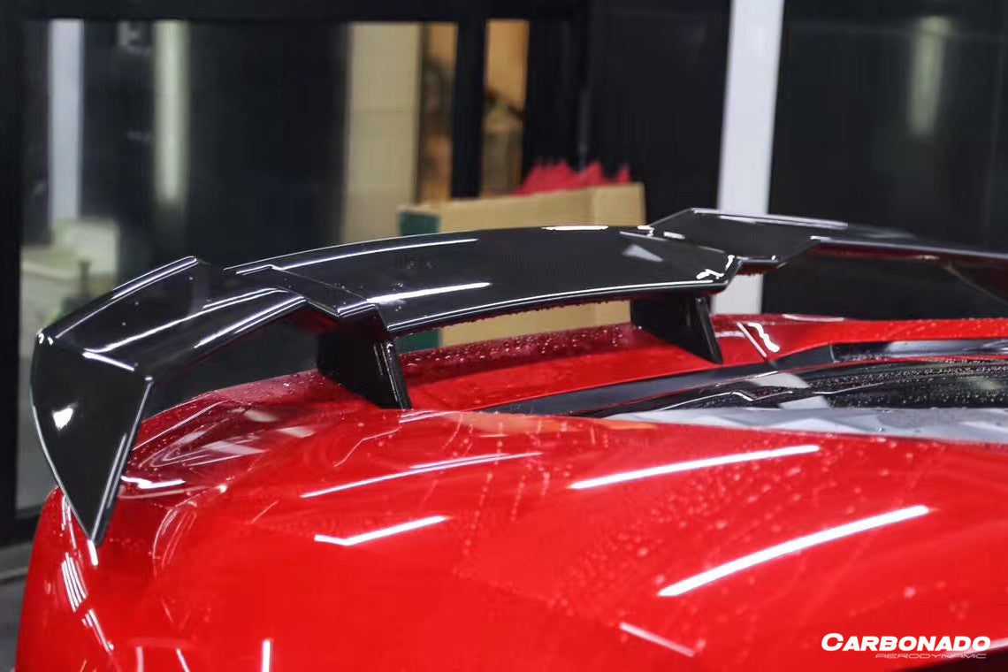 Carbonado 2015-2025 Lamborghini Huracan LP610   LP580   Evo   Tecnica MSY Style Carbon Fiber Trunk Spoiler Wing