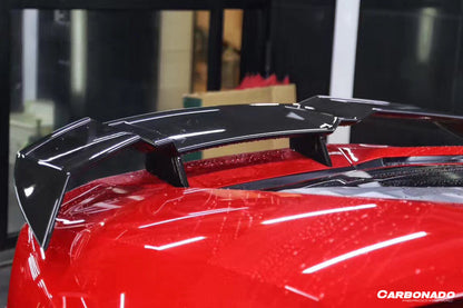 Carbonado 2015-2025 Lamborghini Huracan LP610   LP580   Evo   Tecnica MSY Style Carbon Fiber Trunk Spoiler Wing