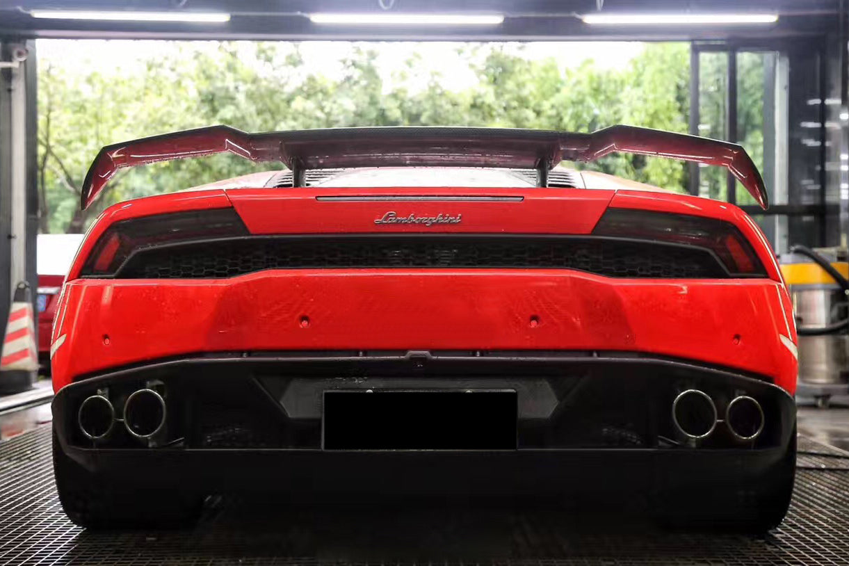Carbonado 2015-2025 Lamborghini Huracan LP610   LP580   Evo   Tecnica MSY Style Carbon Fiber Trunk Spoiler Wing