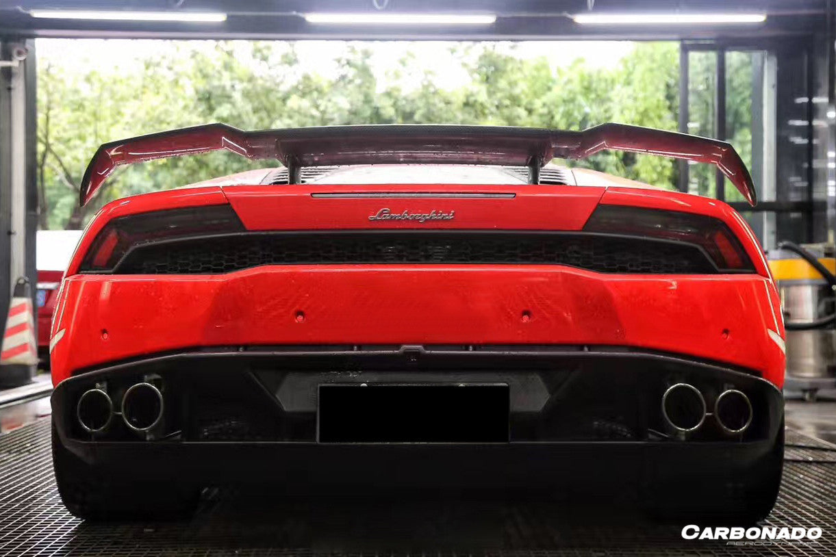 Carbonado 2015-2025 Lamborghini Huracan LP610   LP580   Evo   Tecnica MSY Style Carbon Fiber Trunk Spoiler Wing