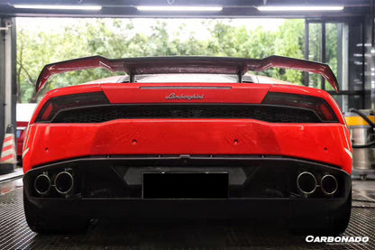 Carbonado 2015-2025 Lamborghini Huracan LP610   LP580   Evo   Tecnica MSY Style Carbon Fiber Trunk Spoiler Wing