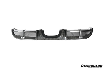 Carbonado 2017-2025 Porsche 718 Cayman Boxster GT4 Style Dry Carbon Fiber Middle Exhaust Rear Diffuser Lip