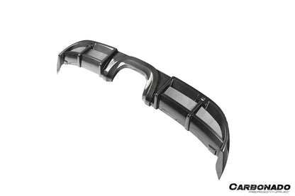 Carbonado 2017-2025 Porsche 718 Cayman Boxster GT4 Style Dry Carbon Fiber Middle Exhaust Rear Diffuser Lip
