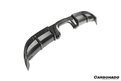 Carbonado 2017-2025 Porsche 718 Cayman Boxster GT4 Style Dry Carbon Fiber Middle Exhaust Rear Diffuser Lip