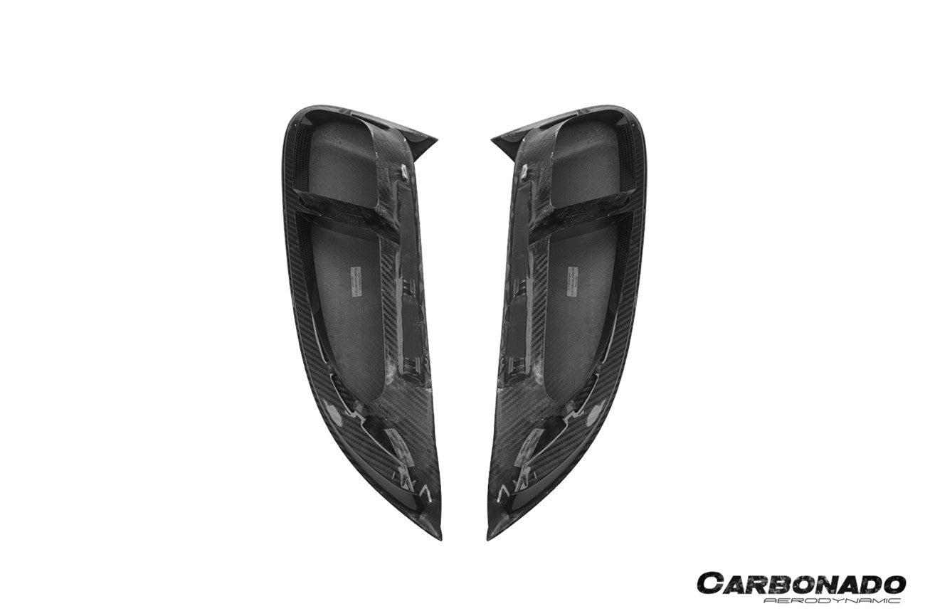 Carbonado 2017-2025 Porsche 718 Cayman Boxster GT4 Style Dry Carbon Fiber Quarter Panel Side Scoops