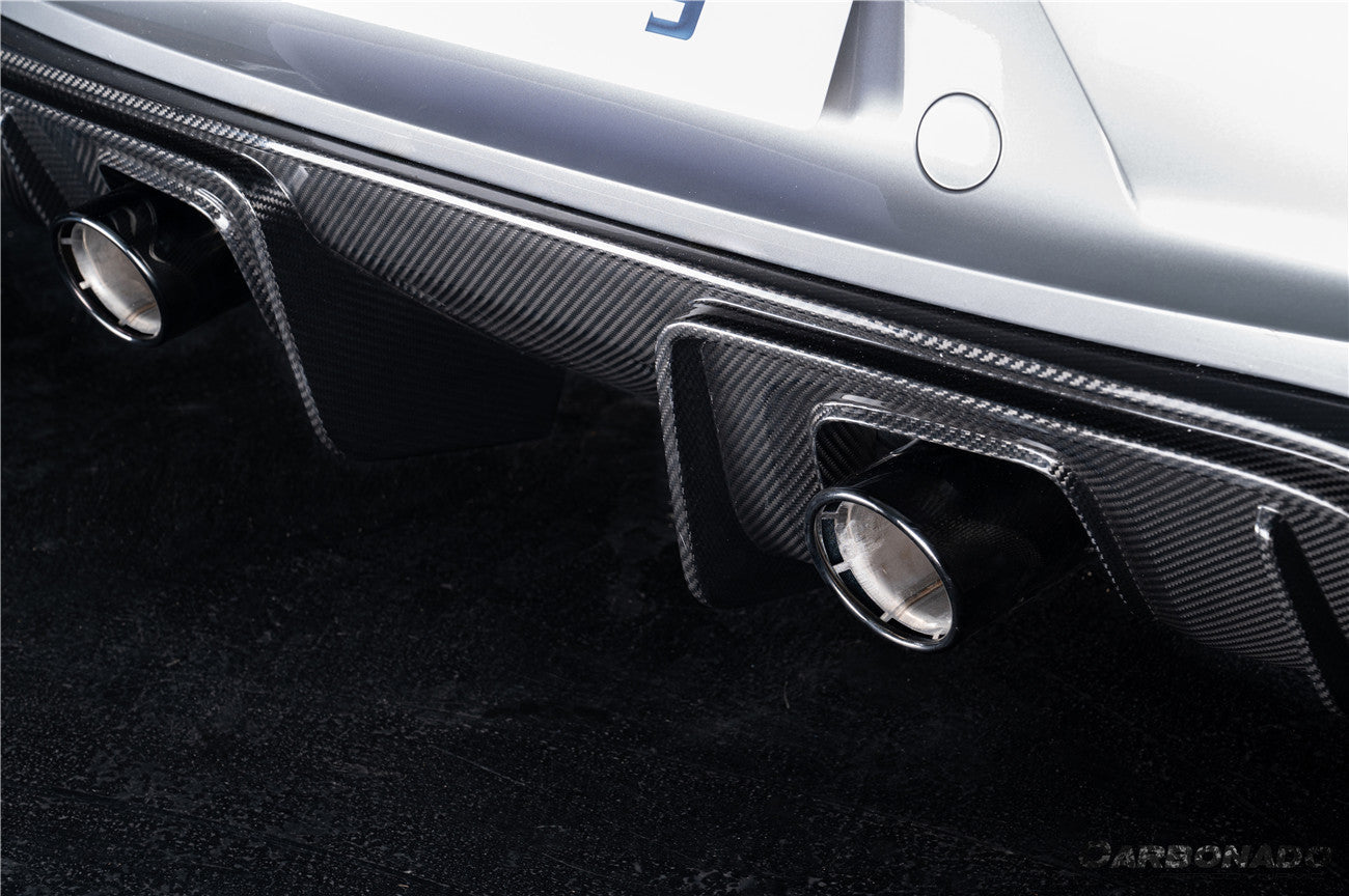 Carbonado 2017-2025 Porsche 718 Cayman Boxster GT4 Style Dry Carbon Fiber Rear Diffuser Lip