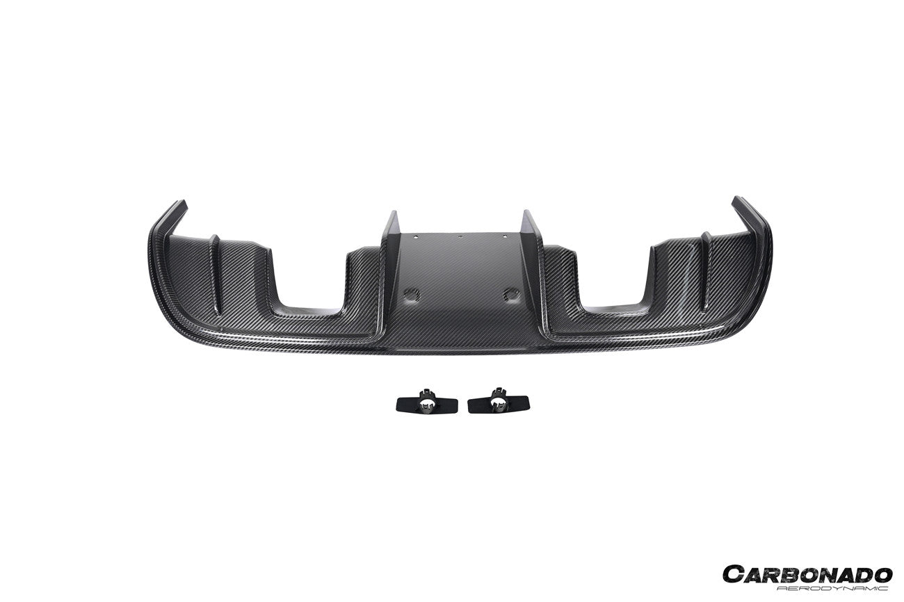 Carbonado 2017-2025 Porsche 718 Cayman Boxster GT4 Style Dry Carbon Fiber Rear Diffuser Lip