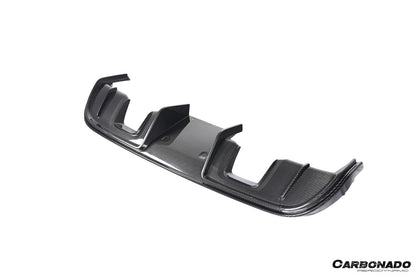 Difusor trasero de fibra de carbono estilo autoclave Porsche 718 Cayman Boxster GT4RS Carbonado 2017-2025 con alerones y puntas de escape