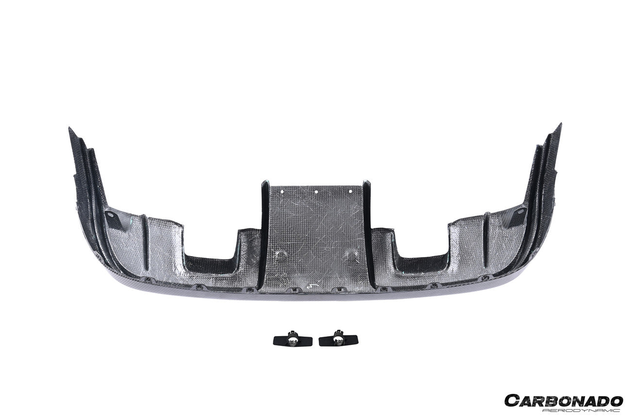 Carbonado 2017-2025 Porsche 718 Cayman Boxster GT4 Style Dry Carbon Fiber Rear Diffuser Lip