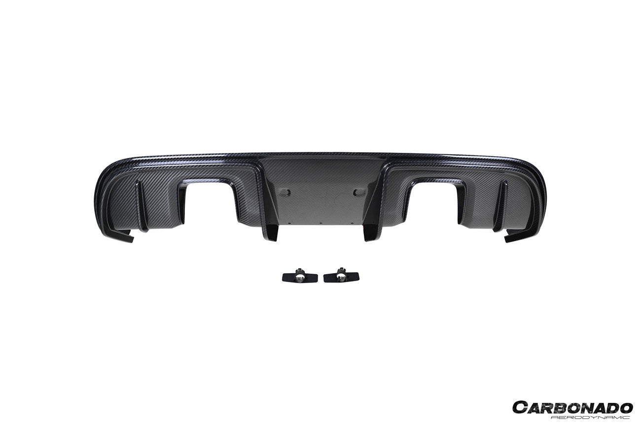 Carbonado 2017-2025 Porsche 718 Cayman Boxster GT4 Style Dry Carbon Fiber Rear Diffuser Lip
