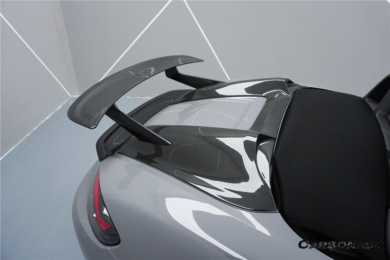 Carbonado 2012-2025 Porsche 718 981 Boxster HU Style Dry Carbon Fiber Hump Spoiler Wing