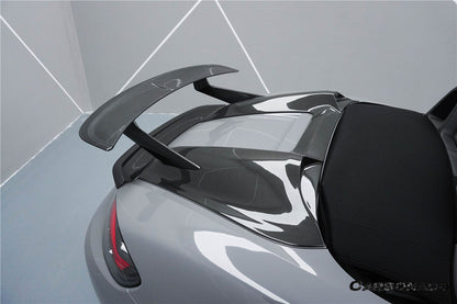 Carbonado 2012-2025 Porsche 718 981 Boxster HU Style Dry Carbon Fiber Hump Spoiler Wing