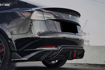 Carbonado 2017-2023 Tesla Pre Model 3 Turbo Style Carbon Fiber & pattern Look Wide body kit