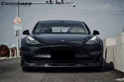 Carbonado 2017-2023 Tesla Pre Model 3 Turbo Style Carbon Fiber & pattern Look Wide body kit