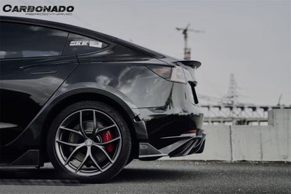 Carbonado 2017-2023 Tesla Pre Model 3 Turbo Style Carbon Fiber & pattern Look Wide body kit