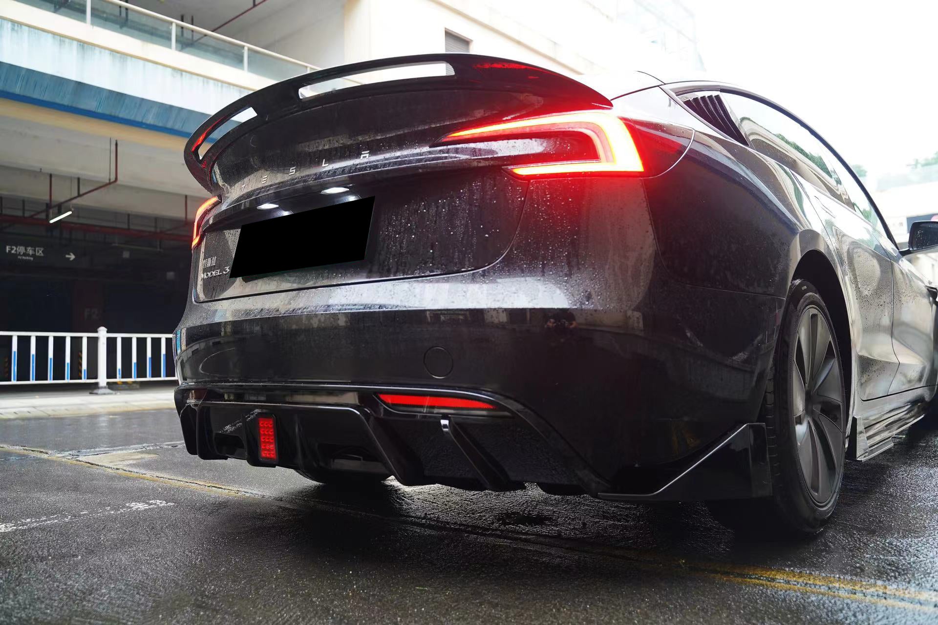 Kit de carrocería con diseño de fibra de carbono estilo Turbo Tesla Model 3 Highland RWD y AWD 2024-UP
