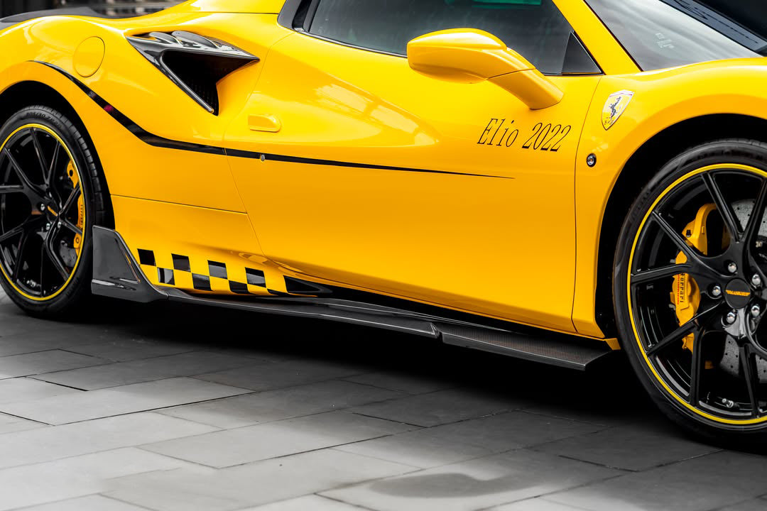 Carbonado MSY Style Autoclave Carbon Fiber Side Skirts | 2019-2024 Ferrari F8