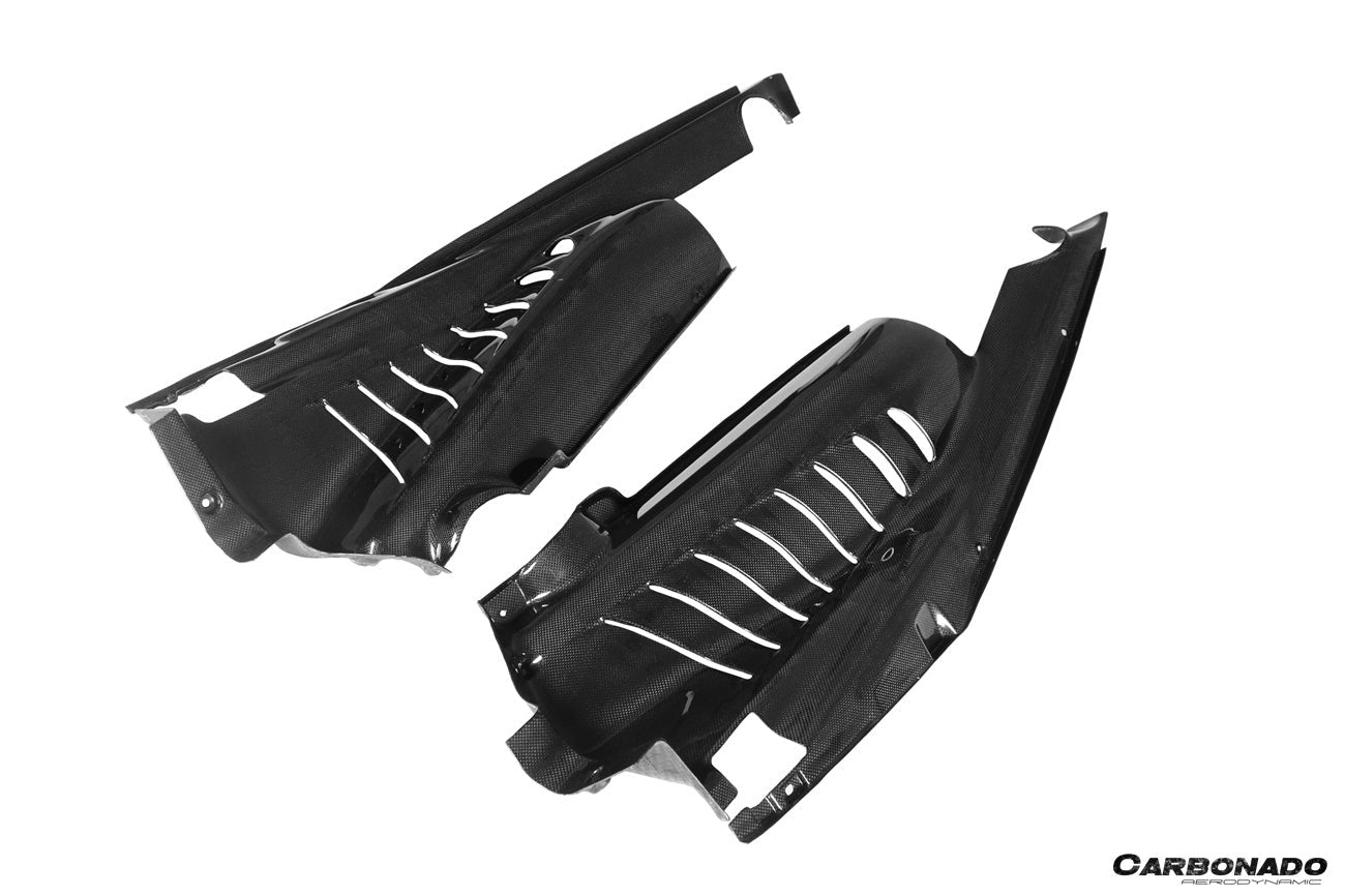 Carbonado 2015-2023 Ferrari 488 GTB Pista  F8 Dry Carbon Fiber Engine Bay Panels With Heat Protection