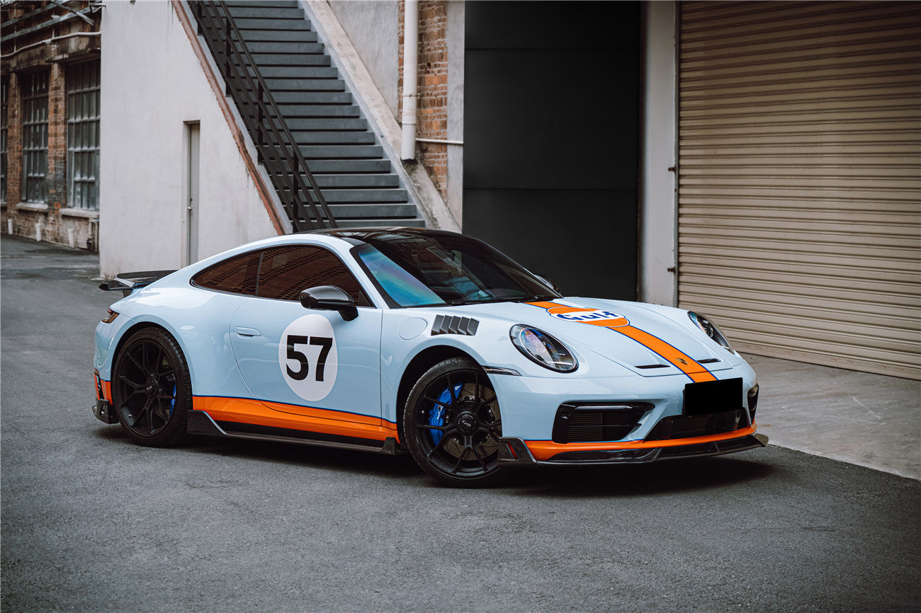 Carcasa de espejo de fibra de carbono autoclave estilo Porsche 911 992 Carrera Taycan Carbonado 2019-2024 | 4, S, 4S, GTS, Turbo, Turbo S, GT3, GT3 RS