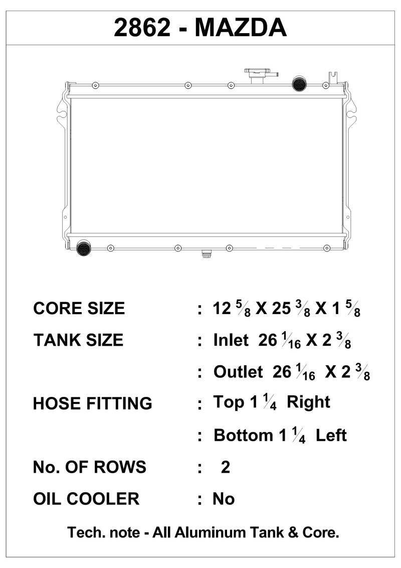 CSF Radiator (89-97 Mazda Miata)