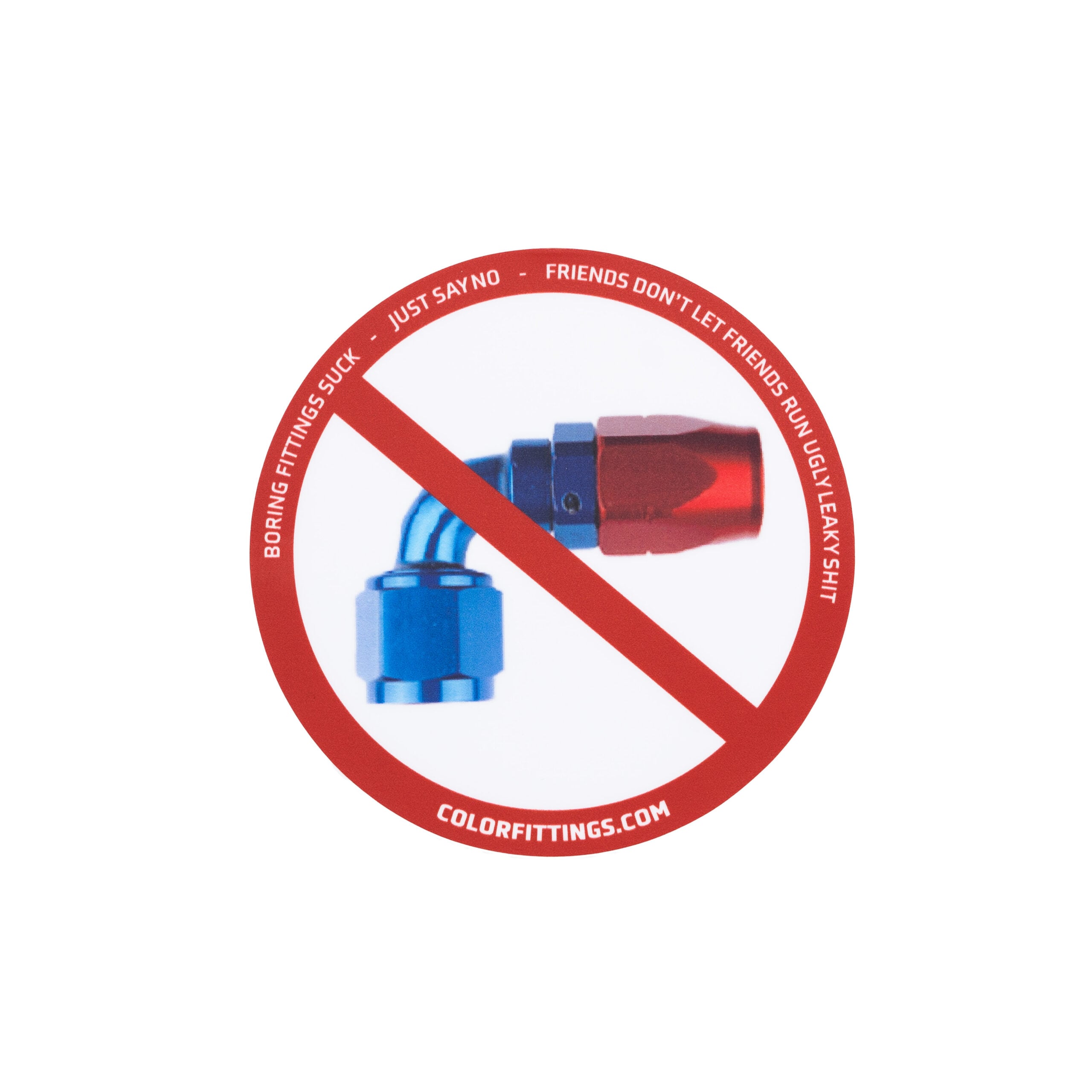 Anti Red&Blue Fittings Sticker