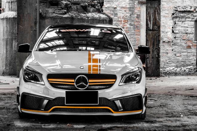 Parachoques delantero estilo WD con LED para Mercedes Benz W117 CLA Class Carbonado 2013-2016