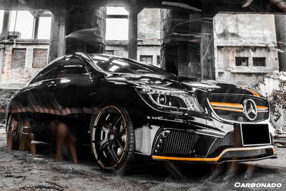 Parachoques delantero estilo WD con LED para Mercedes Benz W117 CLA Class Carbonado 2013-2016