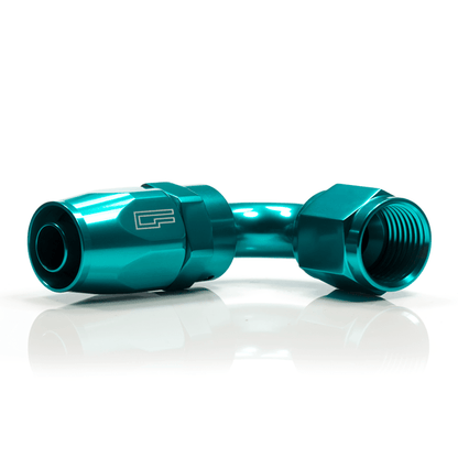 ColorFittings -06 AN 180 Degree Female Aluminum Hose End (PTFE)